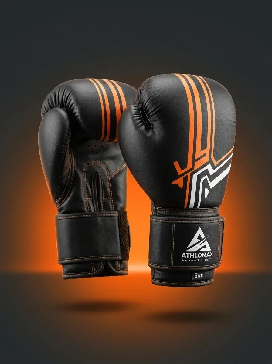 The stripe kids' gloves in orange.