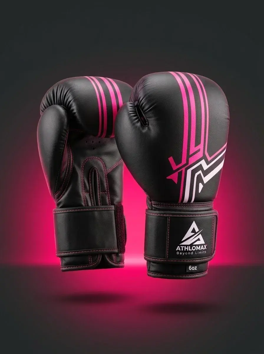 The stripe kids' gloves in pink.